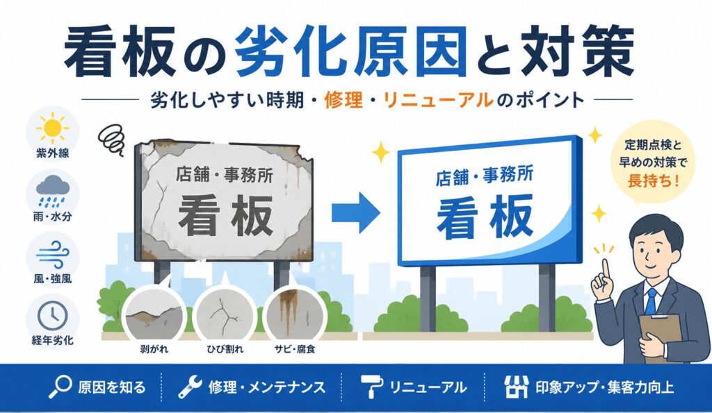 看板が劣化する原因とは？