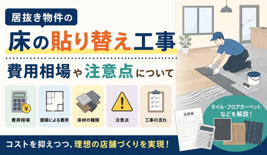 居抜き物件の床貼り替え工事はいくら？