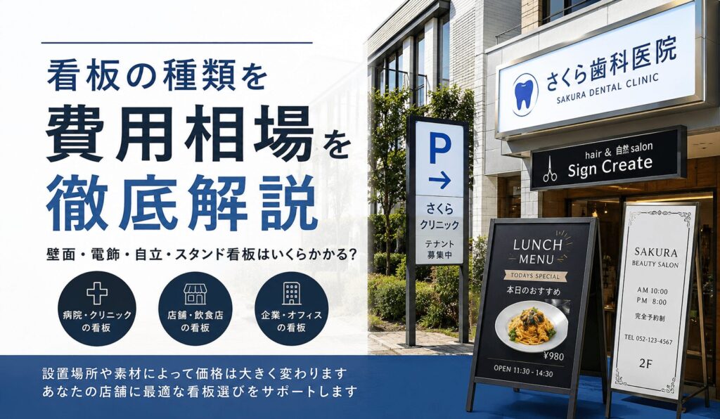 看板制作の費用相場を種類別に解説