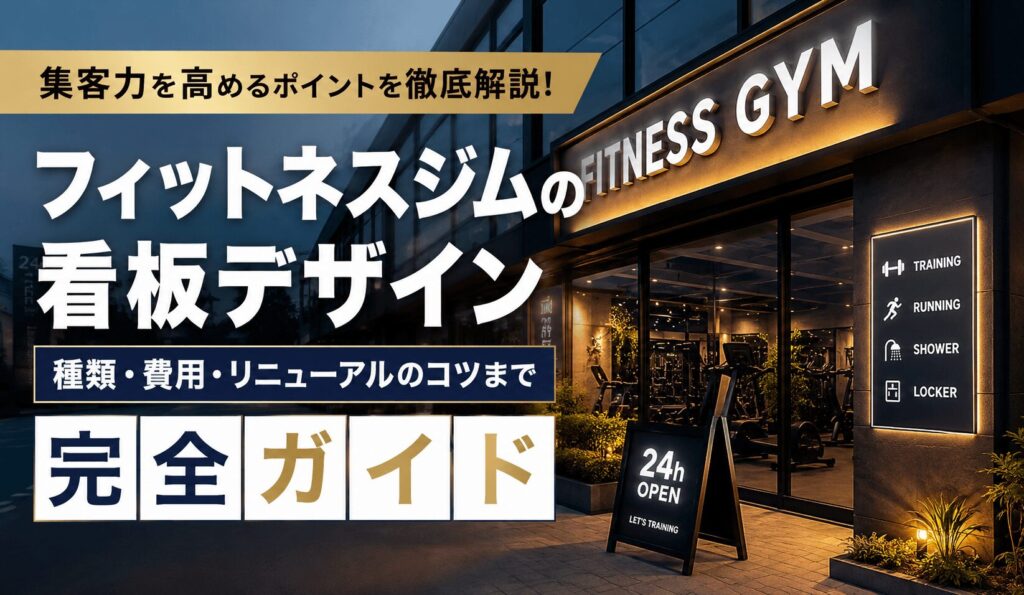 地域で選ばれるフィットネスジムの看板とは?