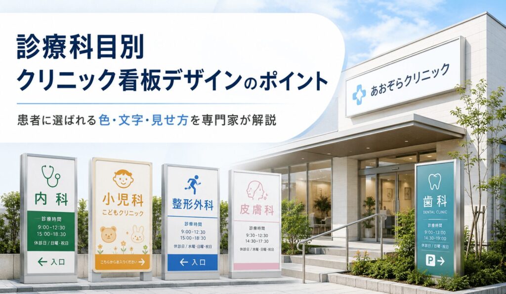 診療科目別クリニック看板デザインのポイント