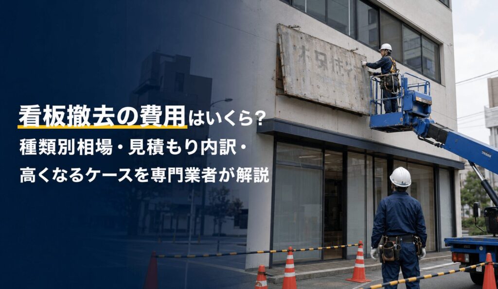 看板撤去の費用はいくら?