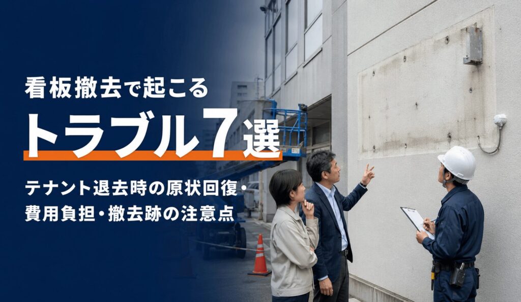 看板撤去で起こるトラブル7選