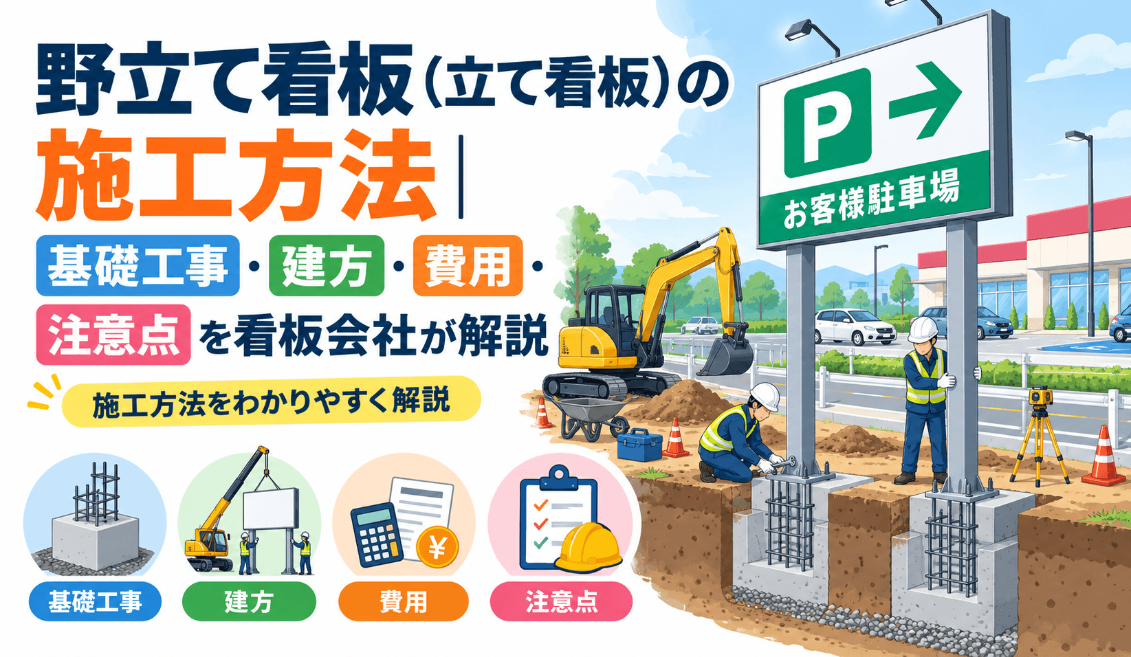 立て看板の施工方法・費用について